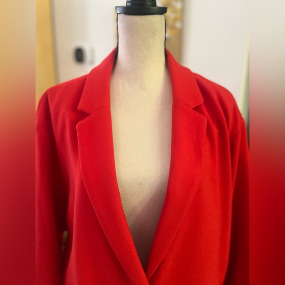 Liz Claiborne - bright cherry red classy coat - Picture 2 of 11